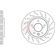 Apec 2 x Perforated/Vented Rear Brake Discs DSK2962