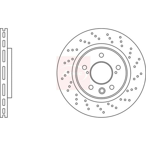 Apec 2 x Perforated/Vented Rear Brake Discs DSK2962