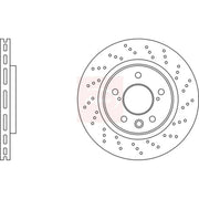 Apec 2 x Perforated/Vented Rear Brake Discs DSK2962