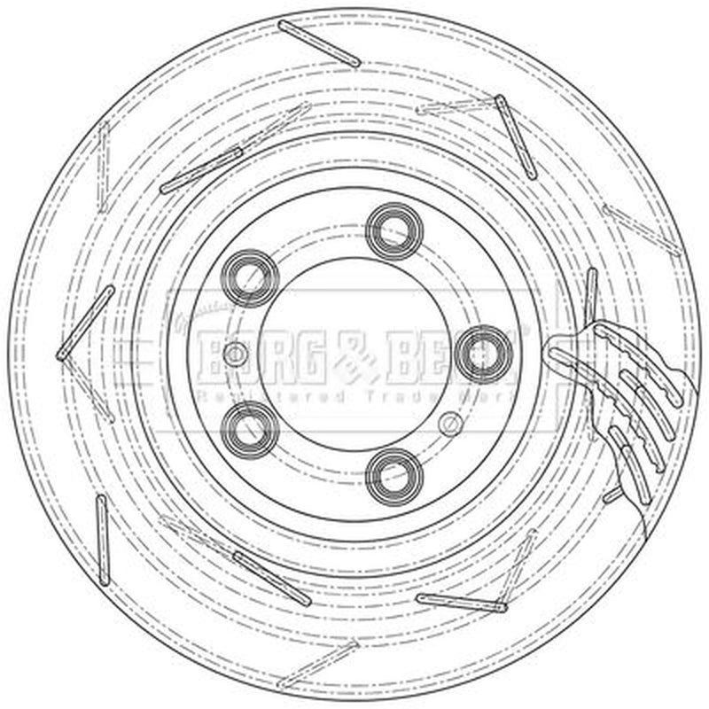 Borg & Beck 2 x Vented Front Brake Discs BBD6062S