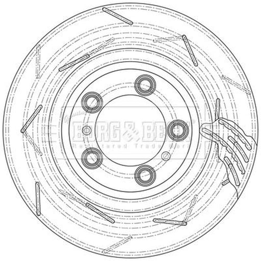 Borg & Beck 2 x Vented Front Brake Discs BBD6062S