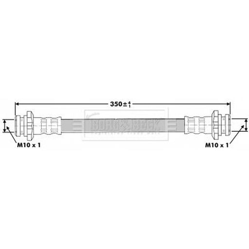 Borg & Beck Brake Hydraulic Hose Line Rear Left BBH7147