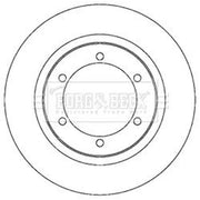 Borg & Beck 2 x Solid Rear Brake Discs BBD5215