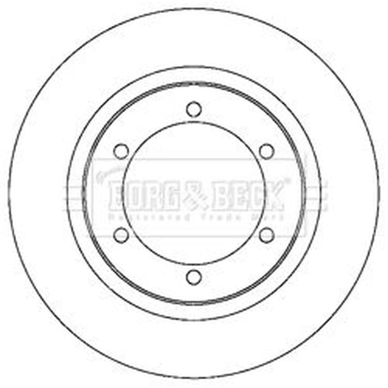Borg & Beck 2 x Solid Rear Brake Discs BBD5215