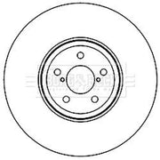 Borg & Beck 2 x Vented Front Brake Discs BBD5959S