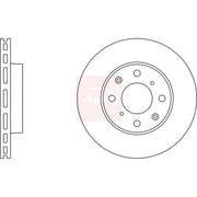 Apec 2 x Vented Front Brake Discs DSK240