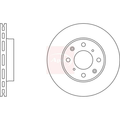 Apec 2 x Vented Front Brake Discs DSK240