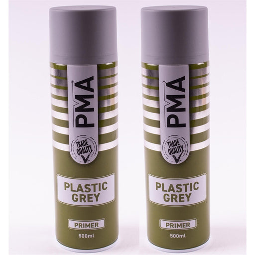 AUTOTEK Professional Grey Plastic  Primer 500ml Spray Paint High Coverage[2] Autotek  - Town Parts
