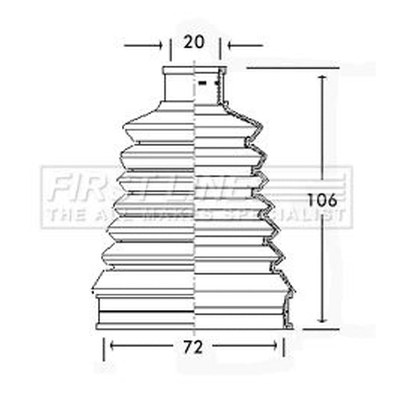 First Line Drive Shaft Bellow Kit Front Left Thermoplast FCB2317