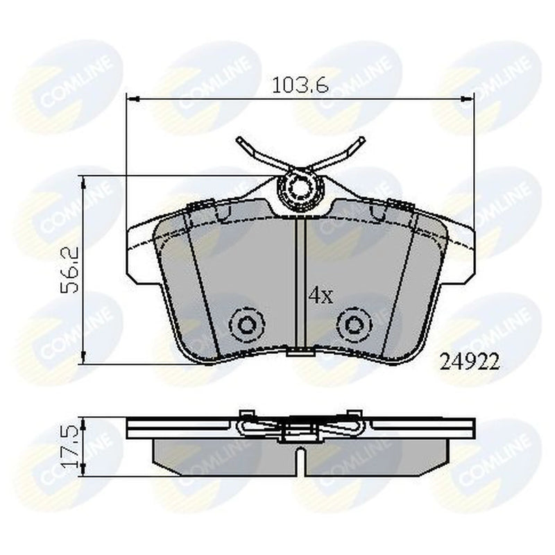 Comline 4 x Rear Brake Pad Set CBP02045