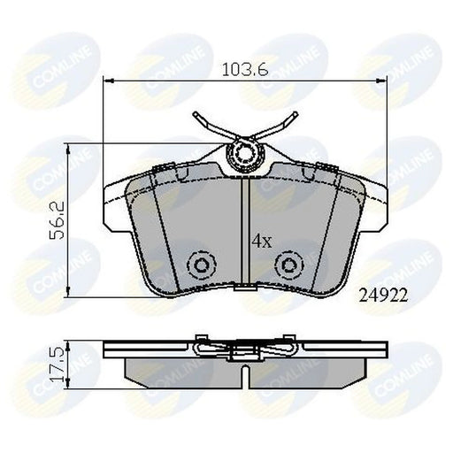 Comline 4 x Rear Brake Pad Set CBP02045