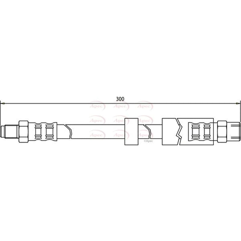 Apec Brake Hydraulic Hose Line Rear HOS3482