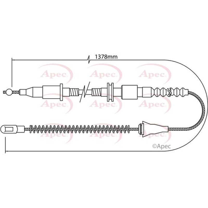 Apec Handbrake Cable Left Rear CAB1466