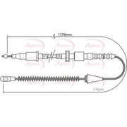 Apec Handbrake Cable Left Rear CAB1466