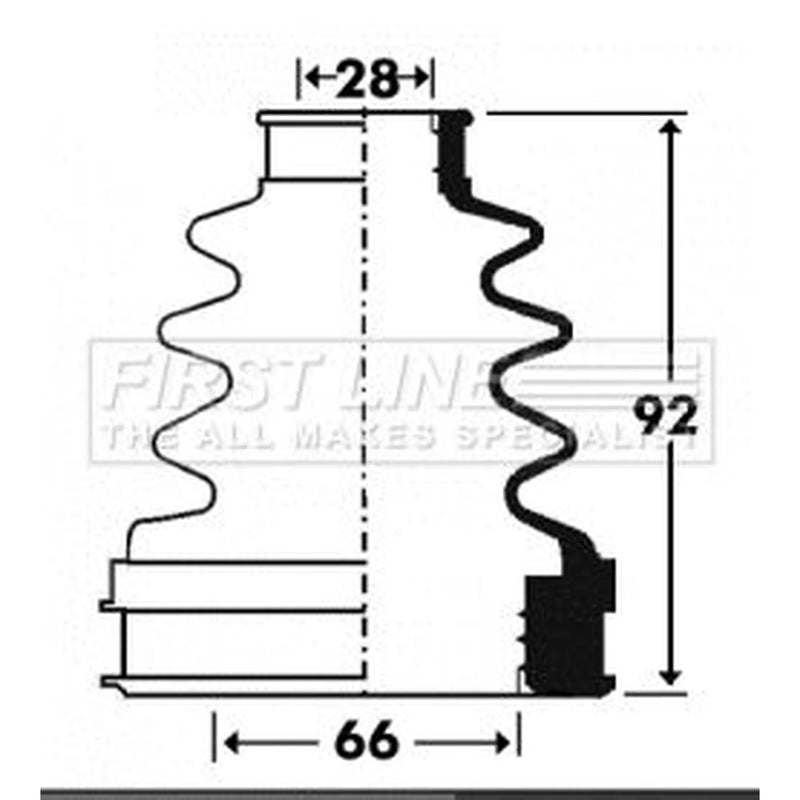 First Line Drive Shaft Bellow Kit Front Left FCB2900