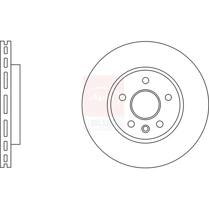 Apec 2 x Vented Front Brake Discs SDK6836
