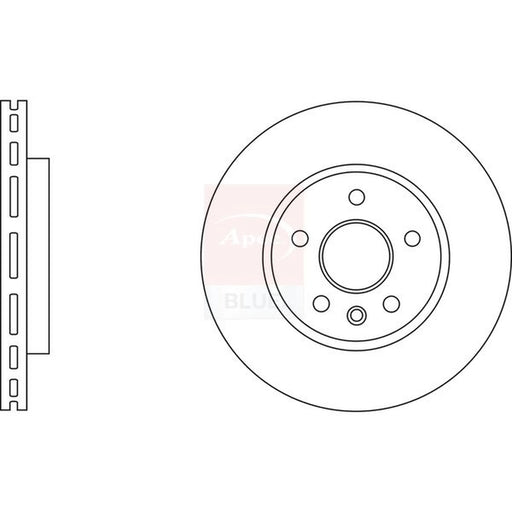 Apec 2 x Vented Front Brake Discs SDK6836