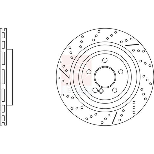 Apec 2 x Vented Rear Brake Discs SDK7002