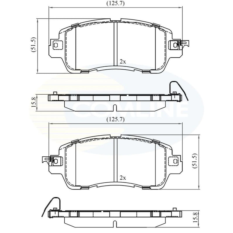 Comline 4 x Front Brake Pad Set CBP36115
