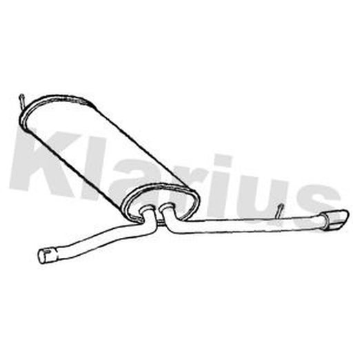 Klarius Box With Tail Pipe Rear VW1631G