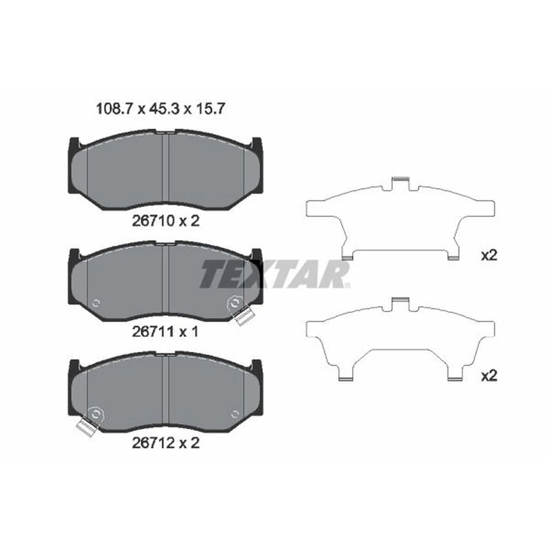 Textar Brake Pad Set 2671001