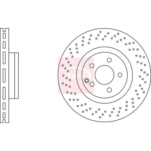 Apec 2 x Perforated/Vented Front Brake Discs DSK2877