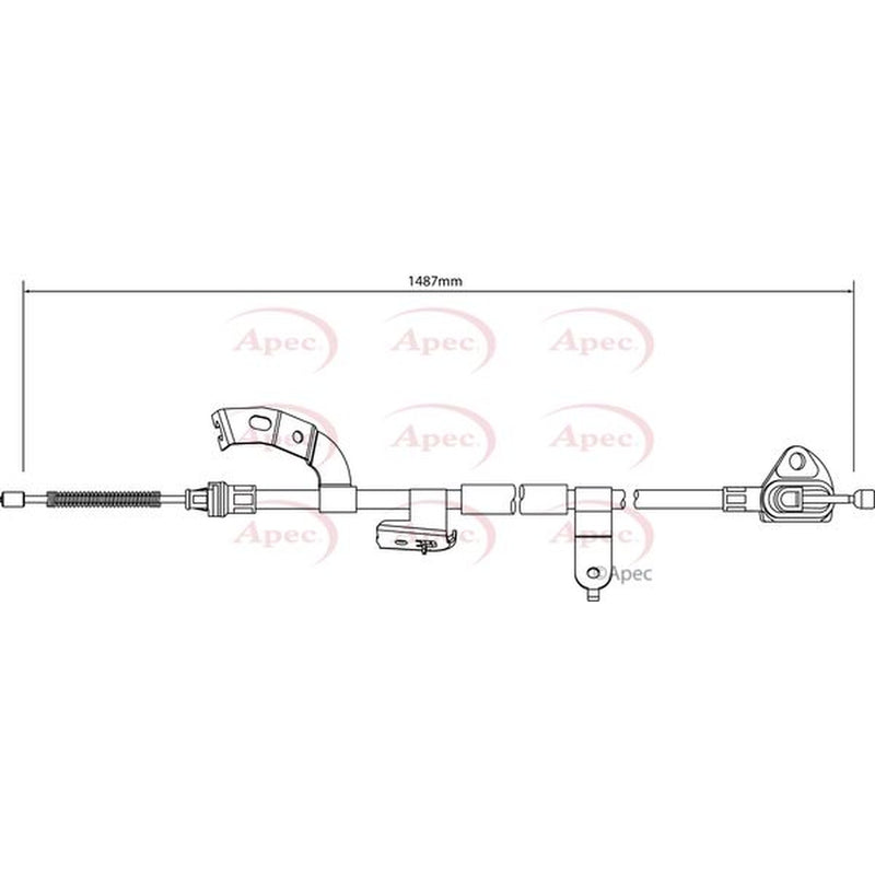 Apec Handbrake Cable Left Rear CAB1036