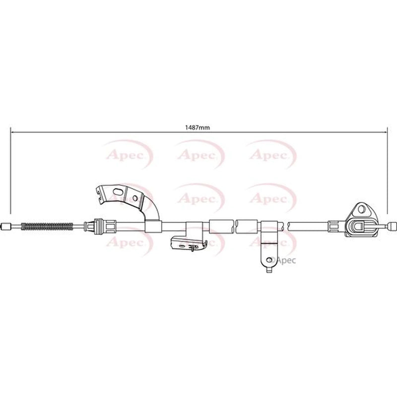 Apec Handbrake Cable Left Rear CAB1036