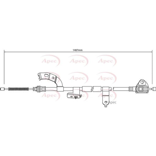 Apec Handbrake Cable Left Rear CAB1036