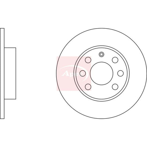 Apec 2 x Solid Front Brake Discs DSK2056