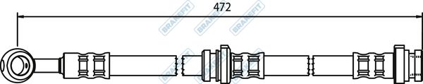 Apec Brake Hydraulic Hose Line Front