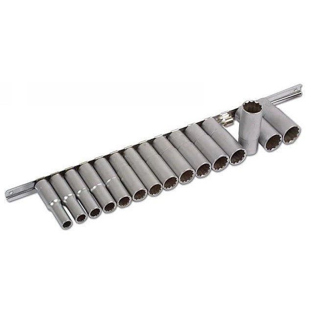 Laser Tools Bi-Hex Deep Socket 1/2"D Set 15pc - PL