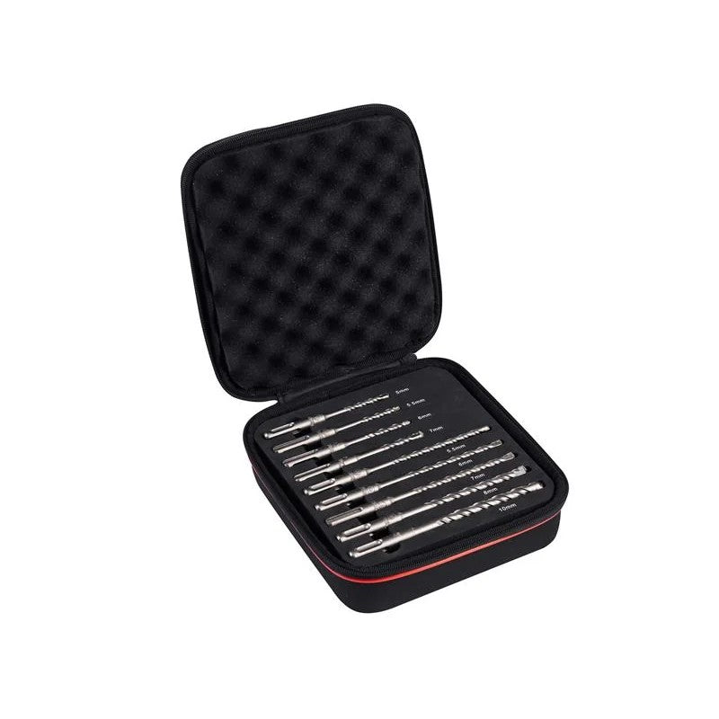 Starrett SDS Plus 2 Point Drill Bit Set, 9 Piece - KBPSK09