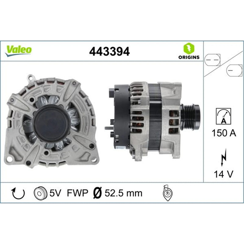 Valeo Car Alternator 12V 443394