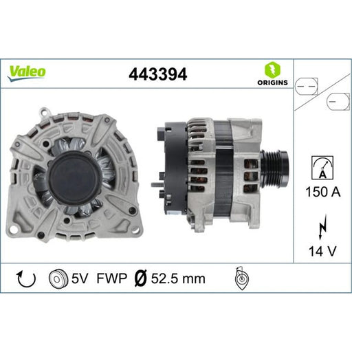 Valeo Car Alternator 12V 443394