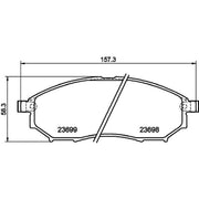 DON Front Brake Pad Set PCP1124
