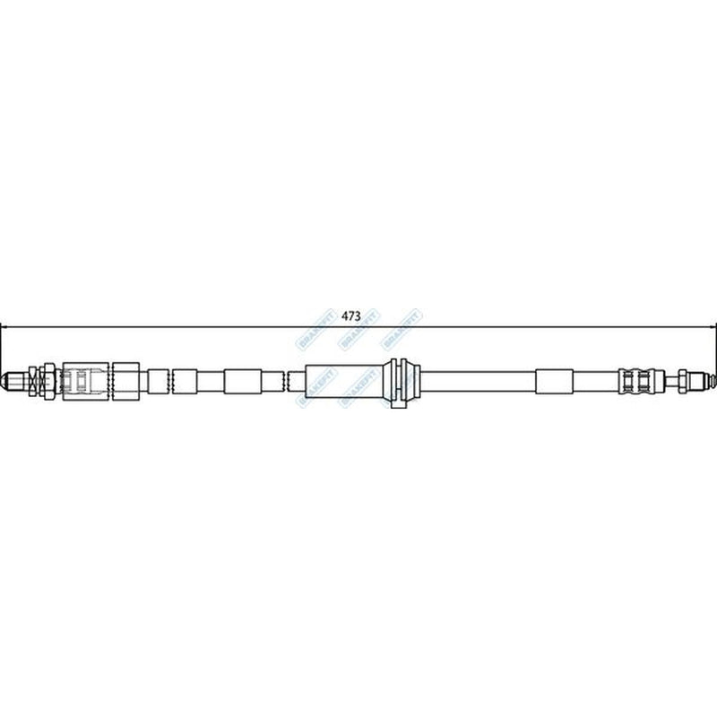 Apec Brake Hydraulic Hose Line Front Left BHO4223