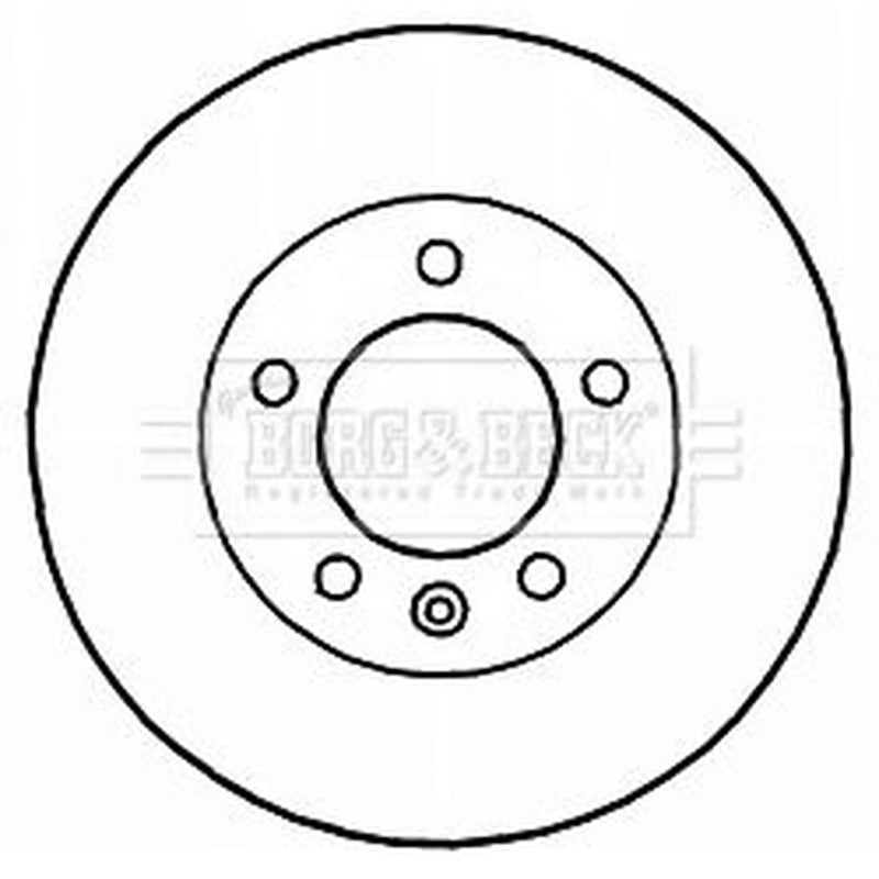 Borg & Beck 2 x Solid Rear Brake Discs BBD5164