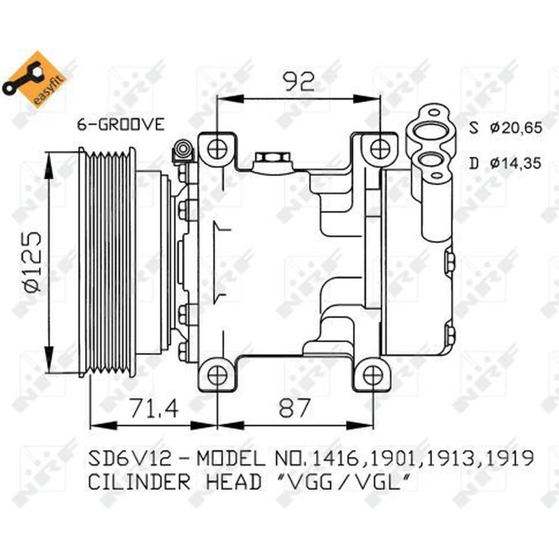 NRF Air Conditioning Compressor 32259