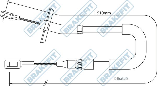 Apec Handbrake Cable Left Rear fits VW Lt 1996-2006 2.3 2.5