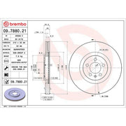 Brembo 2 x Front Brake Discs 09.7880.21