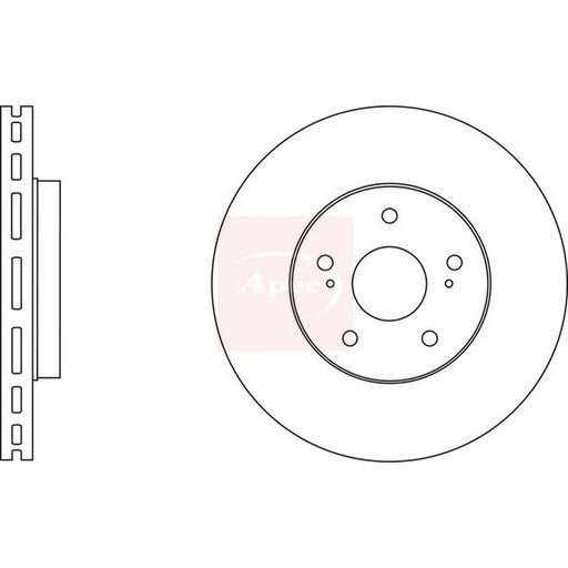 Apec 2 x Vented Front Brake Discs DSK2902