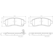 Brembo 4 x Front Brake Pad Set P49057