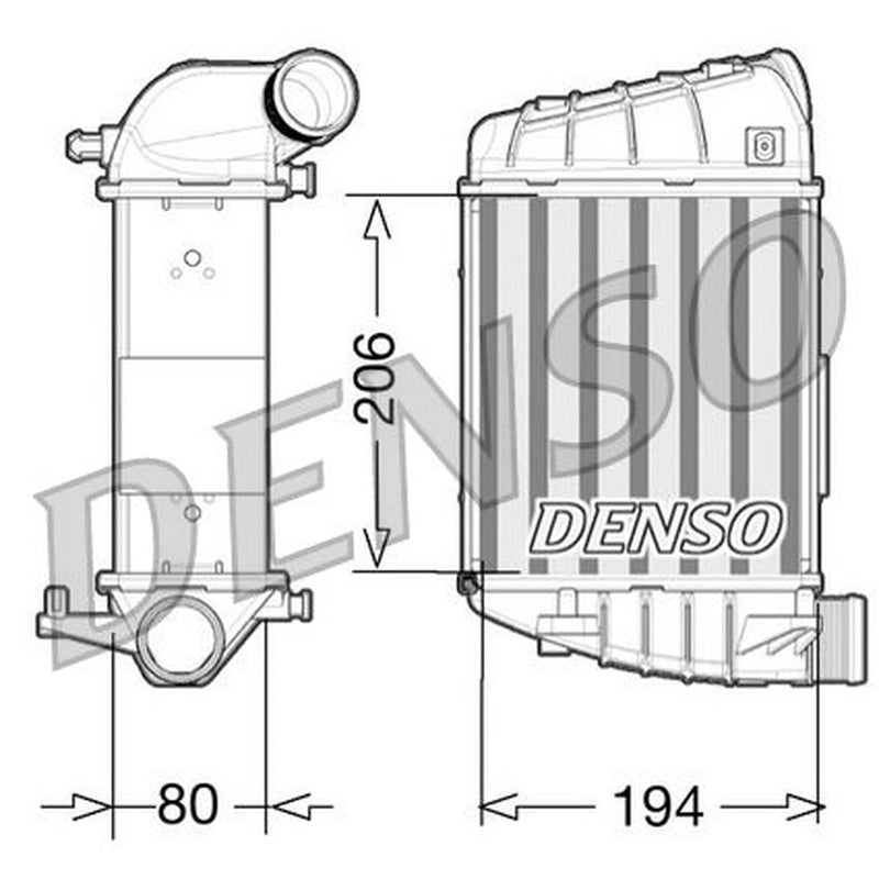 Denso Intercooler (Charge Air Cooler) Right DIT02028