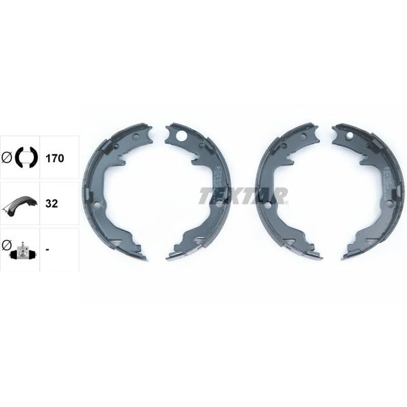Textar Parking Brake Shoe Set 91073400