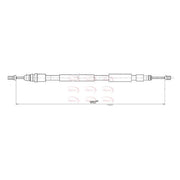 Apec Handbrake Cable Right Rear CAB1270