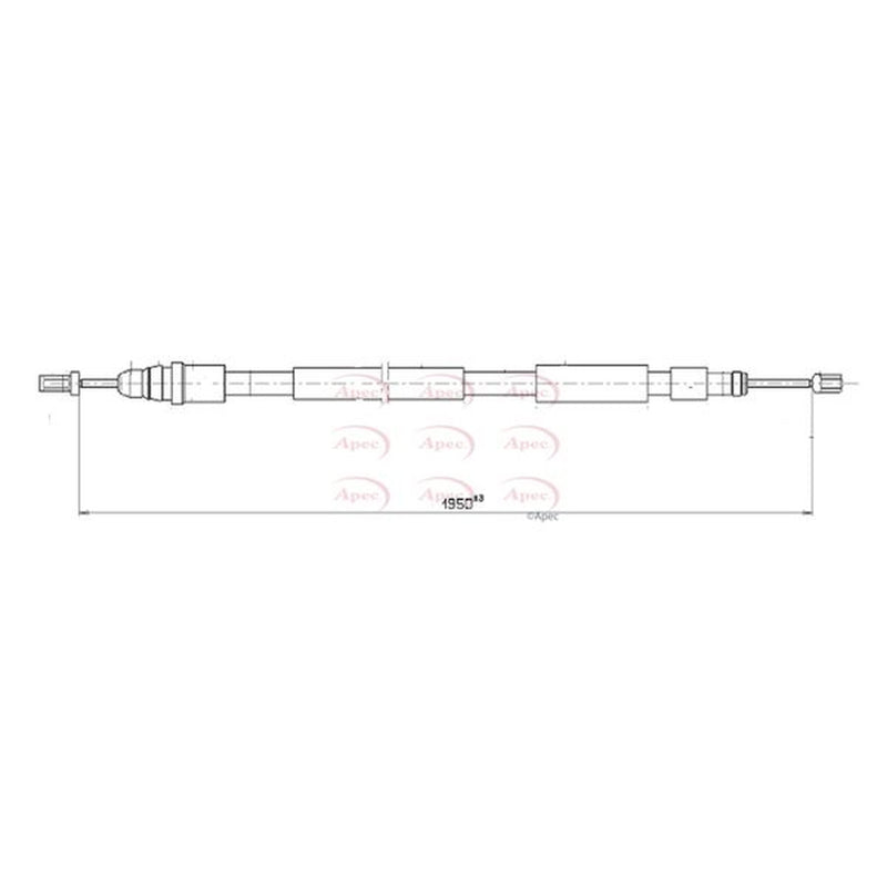 Apec Handbrake Cable Right Rear CAB1270