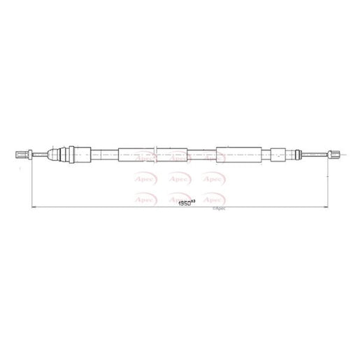 Apec Handbrake Cable Right Rear CAB1270