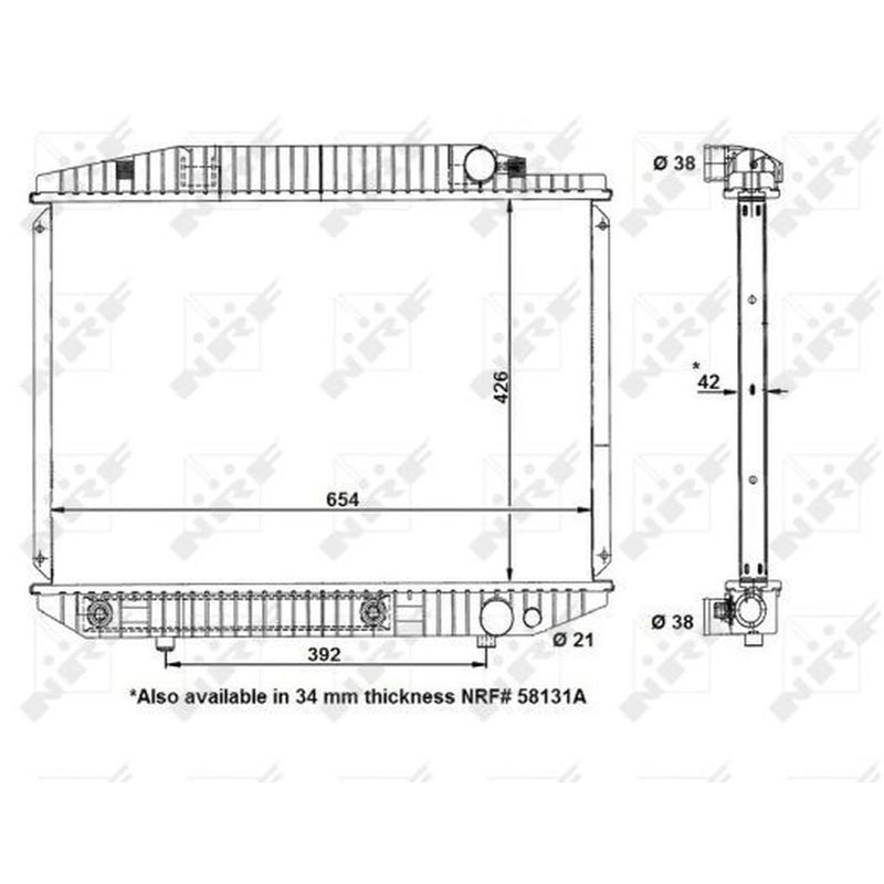 NRF Engine Radiator 58131