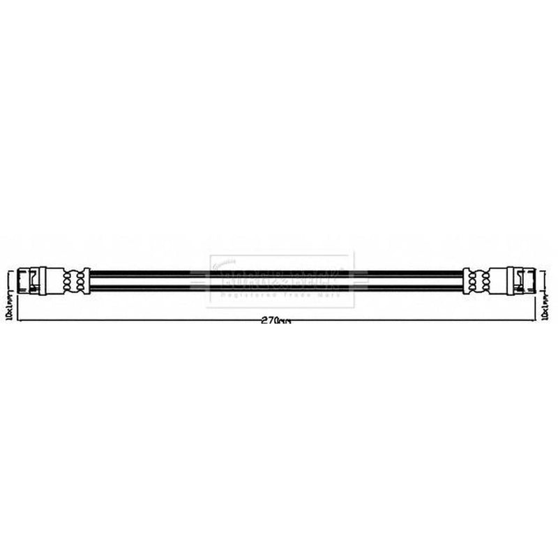 Borg & Beck Brake Hydraulic Hose Line Rear Left BBH8570